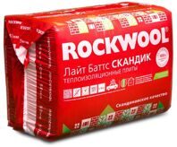 Роквул (Rockwool) Лайт Баттс СКАНДИК (800x600x50,  5.76м2, 0.288м3)